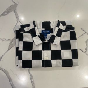 Arizona Black & White Checkered Button Up